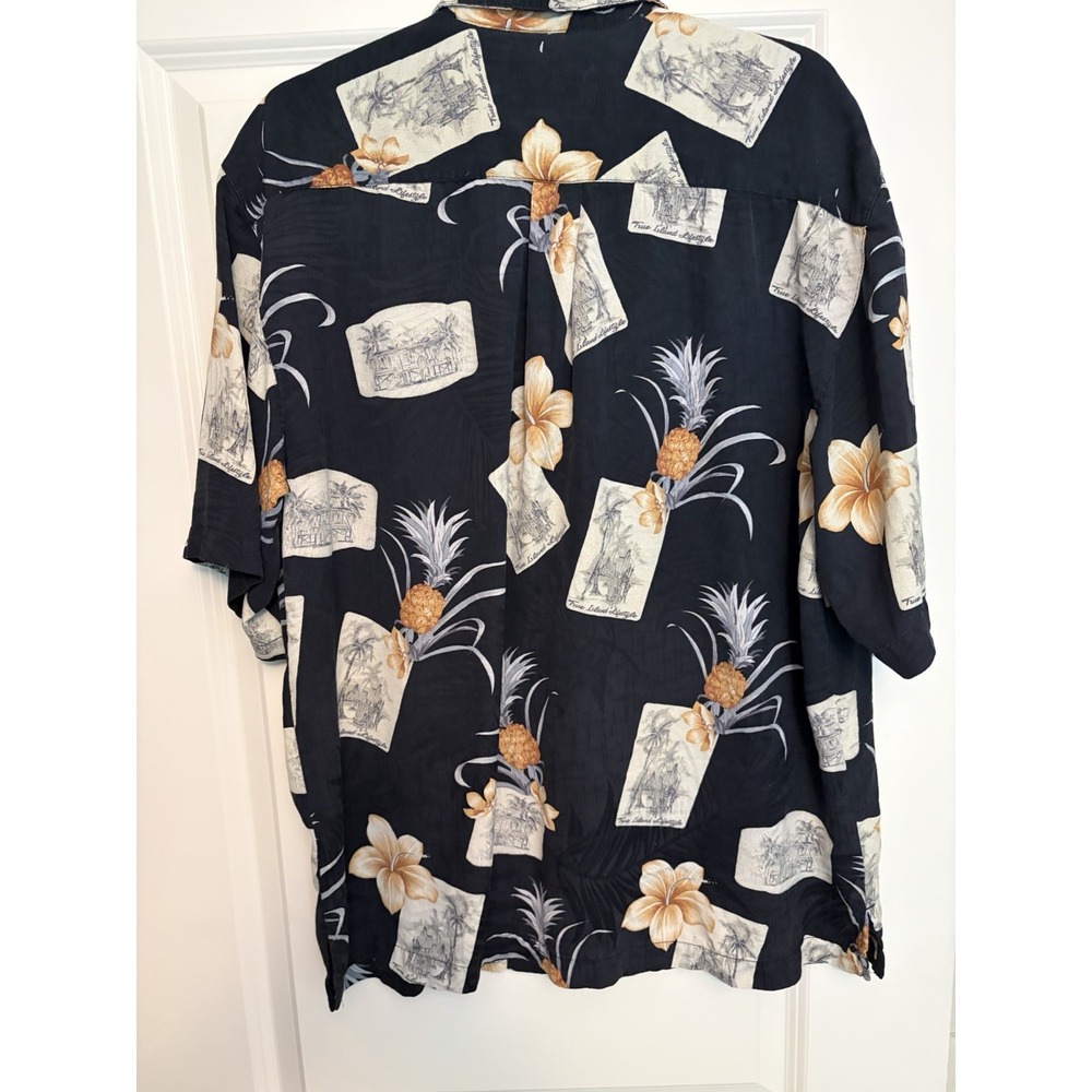 Men's Jamaica Jaxx Silk Shirt Size Medium Blue Hawaiian